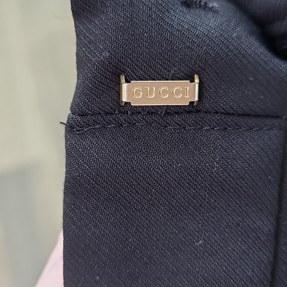Gucci Black Capri Crop Fit Flat Front High-Waisted Pants Size 44(8) - Picture 15 of 17
